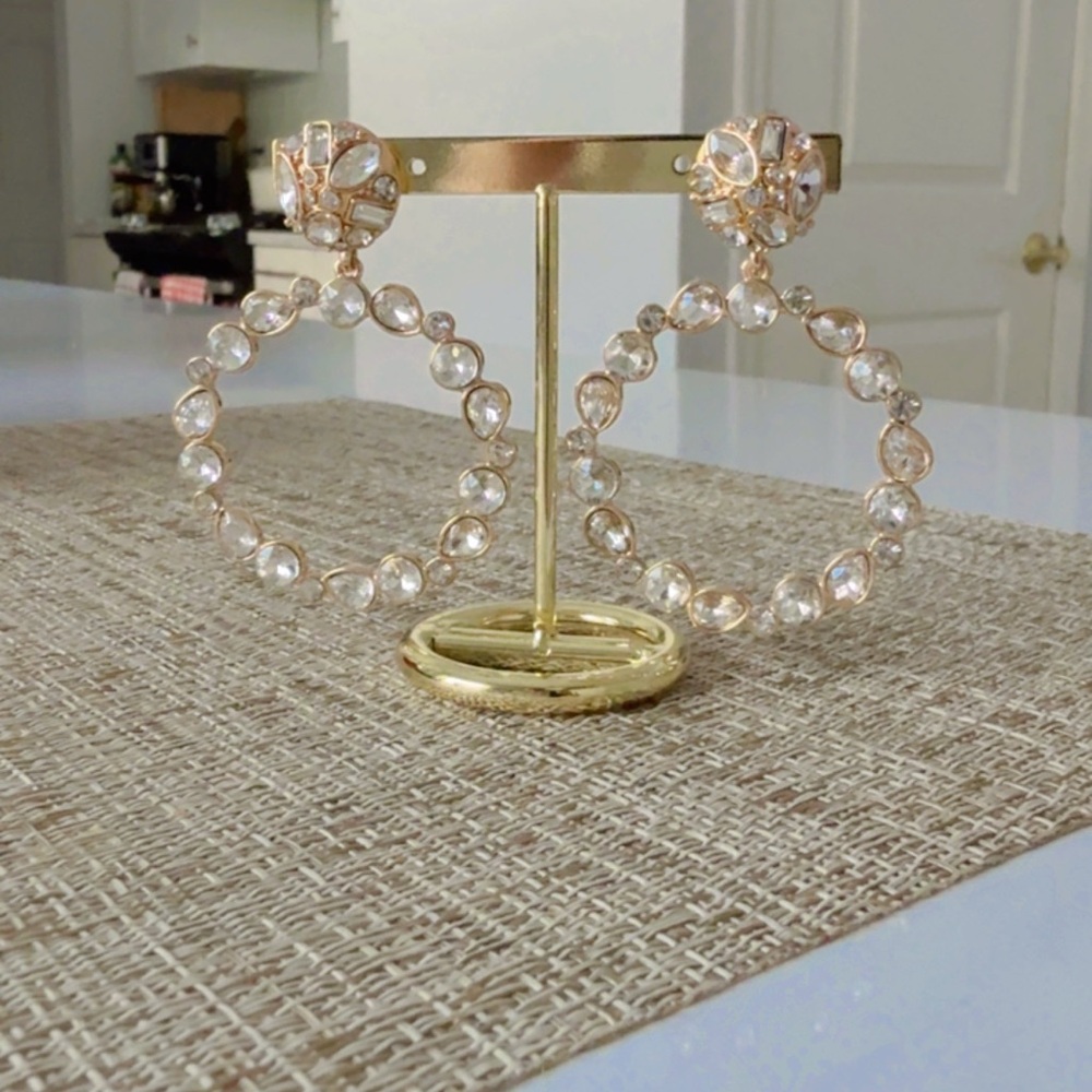 Lilly Pulitzer Gold and Pearl Hoop Earrings
